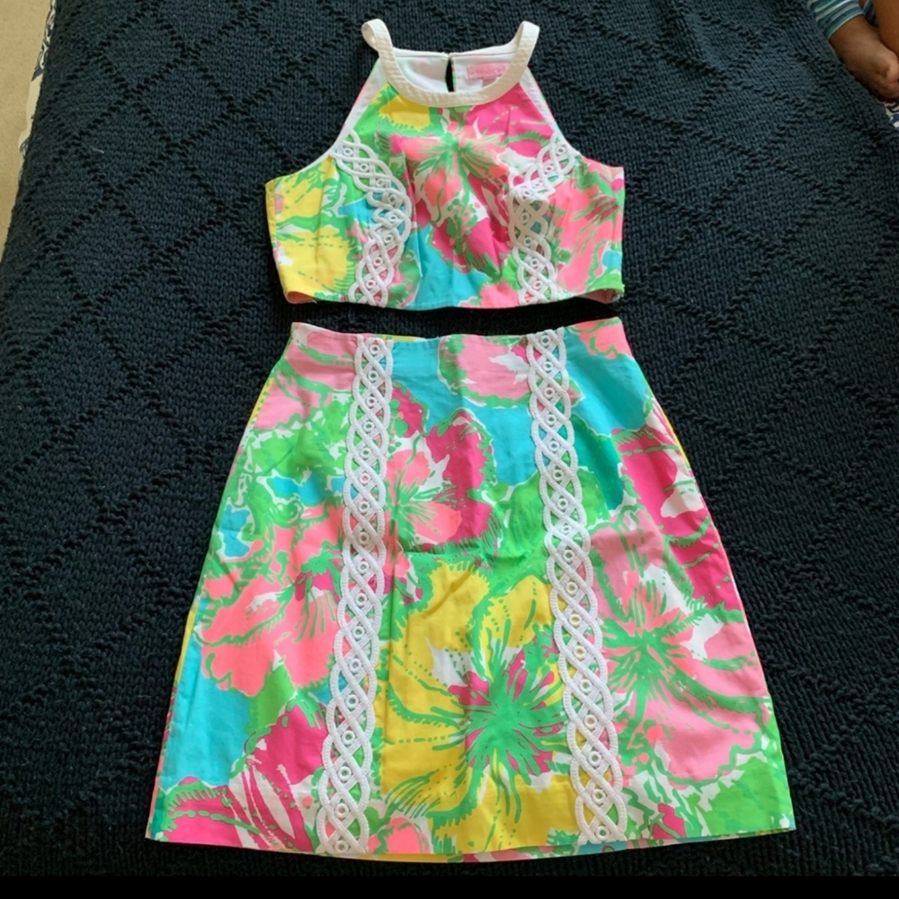 Lilly Pulitzer big flirt 2 piece size 2